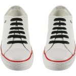 Lacets lastiques - non cravate - silicone noir - facile  nouer - unisexe - 12x