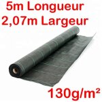 130g / m2 toile bache de paillage tisse anti - mauvaises herbes largeur 207m longueur 5m
