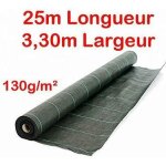 Toile bache de paillage tiss�e - anti - mauvaises herbes - largeur 33m - longueur 25m - vert