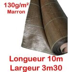 130g / m2 toile bache de paillage tiss�e marron anti - mauvaises herbes largeur 33m longueur 10m
