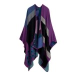 Poncho chle femme charpe cape paissie freosen - violet - chic - 130x155cm