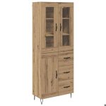 [1365581]enfilade meuble haut - buffet de salonmeuble de rangement avec tiroir ch�ne artisanal 695x34x90 ...
