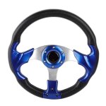 13in 320mm volant universel en cuir pu voiture sport racing dérive volant bleu 13in 320mm volant universel en cuir pu voiture sport racing dérive volant bleu