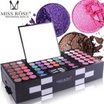 142 couleurs - miss rose kit de maquillage professionnel palette scintillante poudre de fond de teint ...