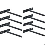 Longueur 145mm noir 8 pcs equerre etagere murale fixation flottante invisible support etagere murale ...