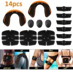 14pcs appareil de musculation electrostimulateur musculaire ems ceinture abdominale fitness abdomen / ...