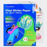 15 feuilles de vinyle imprimable transparent a4 pour imprimante � jet dencre ? papier autocollant 85% ...