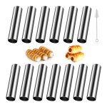 15 pi�ces moule cannoli acier inoxydable cr�me p�tissi�re tube moule croissant vis brosse nettoyage feuillet�s ...