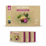 150 capsules compatibles nespresso pro - caf lungo forte bio - dosettes by caf royal