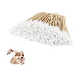 150 pi�ces cotons tiges pour chien 100 mm long allonger les cotons - tiges nettoyeur doreilles danimaux ...