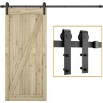150cm quincaillerie kit de rail suspendu porte coulissante grille  poulie en acie interieur