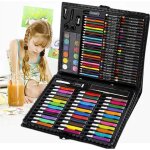 150pcs malette dessin - crayons de couleur - set de peinture comprend pastels  lhuile - mini crayons ...