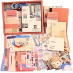 155pcs autocollants de scrapbooking rtro scrapbooking vintage dcoration en papier cadeau diy pour filles ...