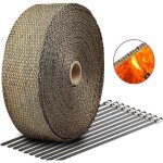 15m bande echappement ruban isolant thermique moto anti - chaleur ruban isolant thermique + 15 collier ...
