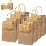 15pcs sac de kraft sac cadeau en papier sac papier kraft avec poign pochettes cadeaux recyclable pour ...