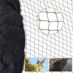 15x15m filet anti oiseaux filet voliere - noir filet de protection mailles de 5 par 5 cm polyvalente ...