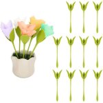 16 pcs creative porte - serviette fleur rose serviette en papier fleur outil rouleau fleur vert conception ...