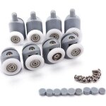 Galet ajustables dual rouleau roulette roue porte douche salle de bain 25mm - pack - plastique - a platine ...
