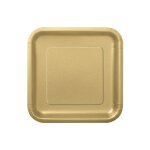 16 petites assiettes en carton dor mat 17 cm