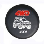 16 pouces 4wd 4x4 pvc cuir roue de secours couvercle housse de pneu d�tach�e sac
