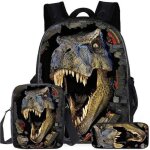 16 pouces sac  dos garons sac dcole primaire cartable dinosaure avec sac repas trousse  crayons sets ...