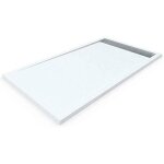 160x90 cm receveur de douche en r�sine extra - plat avec cadre blanc 160 x 90 x 6 cm