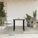 16410&mode ensemble � manger de jardin - 3 pcs - (table et 2 chaises de jardin) - gris / noir r�sine ...