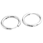 16mm homme femme boucle d?oreille anneau unisexe acier inoxydable