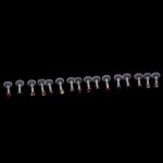 16x piercing levre labret en strass bijoux multicolore