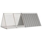 171538 vidaxl cage pour lapin gris 201, 5x80, 5x71 cm acier galvanis