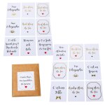 18 cartes �tapes de la grossesse maman 14x19cm blanc