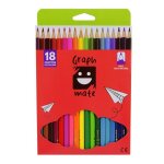 18 crayons de couleur graphmate