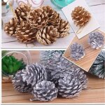 18 pcs dcorations de pommes de pin de nol dcorations de boules de sapin de nol pomme naturel avec ...