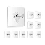 Crochet adhsif - 18 pices - transparent - fixation sans perage - dcoration murale