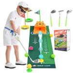 18 pi�ces coffret de golf pour enfants avec retourneur de balles automatique et balles lumineuses � led ...