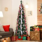 180 cm sapin de noel pliable avec lumi�res sapin de no�l pop up avec 150 lumi�res blanches chaudes et ...