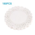 180pcs papier dentelle napperons de gteau creus dcoratif blanc artisanat dcoration de fte de mariage(10. ...