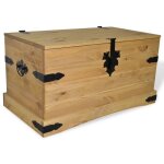 Coffre de rangement en bois de style corona - corona - grande capacit� - marron