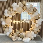 185 pcs kit arche ballon anniversaire blancs sable avec ballons dorés métalliques pour baby shower anniversair ... 185 pcs kit arche ballon anniversaire blancs sable avec ballons dorés métalliques pour baby shower anniversair ...
