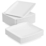18pcs assiettes plates 26. 5cm vaisselles assiette carr�e porcelaine plat service de table malacasa s�rie ...