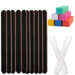 18pièces outils de manucure professionnels kit 100 / 180 grit limes à ongles double face nano cristal ... 18pièces outils de manucure professionnels kit 100 / 180 grit limes à ongles double face nano cristal ...