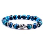 19 cm - tiger du bleu royal - 2 - bracelet de perles naturelles aaa bleu royal pour femme et homme accessoire ...