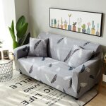 Housse de canap - 3 places - 190 - 230cm - gris - impermable et extensible