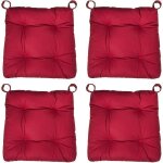 190201 lot de 4 coussins de chaise i dassise confortable tailles: 40 (devant) / 35 (derri�re) x 38 x ...