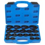19pcs jeu de cl� � tuyauter � t�te pivotante 1 / 2 et 3 / 8 cl� � fourche cl� crowfoot taille 8 - 32mm ...