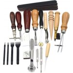 19pcs outils en cuir bricolage � main � coudre kit outil de poin�on pour maroquinerie