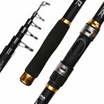 Canne  pche tlescopique - ecelen - 2. 1 m - fibre de carbone - pche  la carpe - mixte