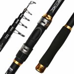 Canne  pche tlescopique - ecelen - 2. 7 m - fibre de carbone - pche  la carpe - mixte