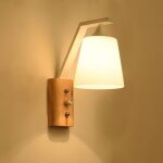 1pcs appliques murales creative creative avec un interrupteur en bois massif chambre chevet nordic �tude ...