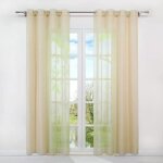 1pcs rideau voilage transparent beige - l - h 140 * 145cm avec oeillets en polyester installation facile ... 1pcs rideau voilage transparent beige - l - h 140 * 145cm avec oeillets en polyester installation facile ...
